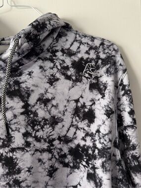Rhoback Hessi Performance Hoodie: Black & White Tie-Dye